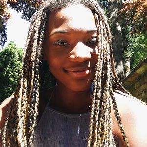 light blue halter top